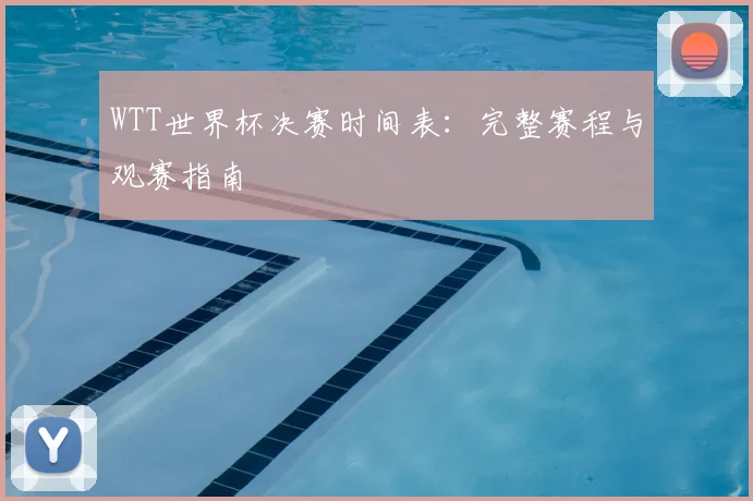 WTT世界杯决赛时间表：完整赛程与观赛指南
