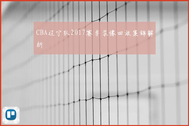 CBA辽宁队2017赛季录像回放集锦解析